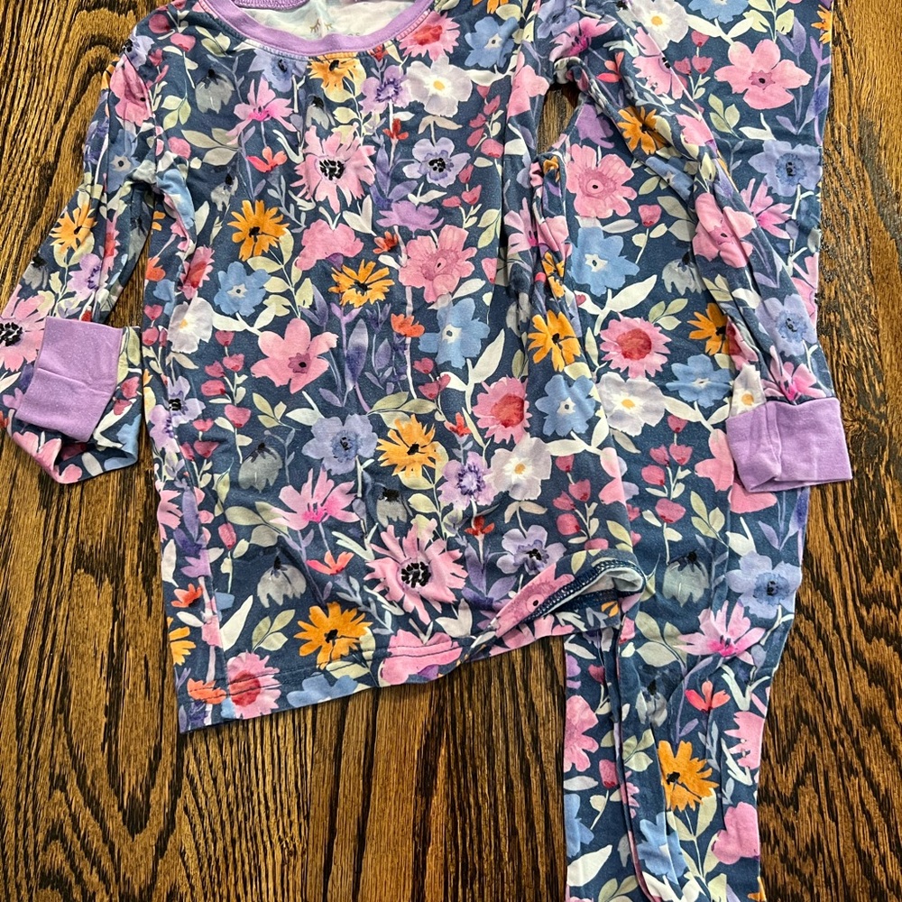 Little Sleepies Floral Kids Pajamas - Multicolor